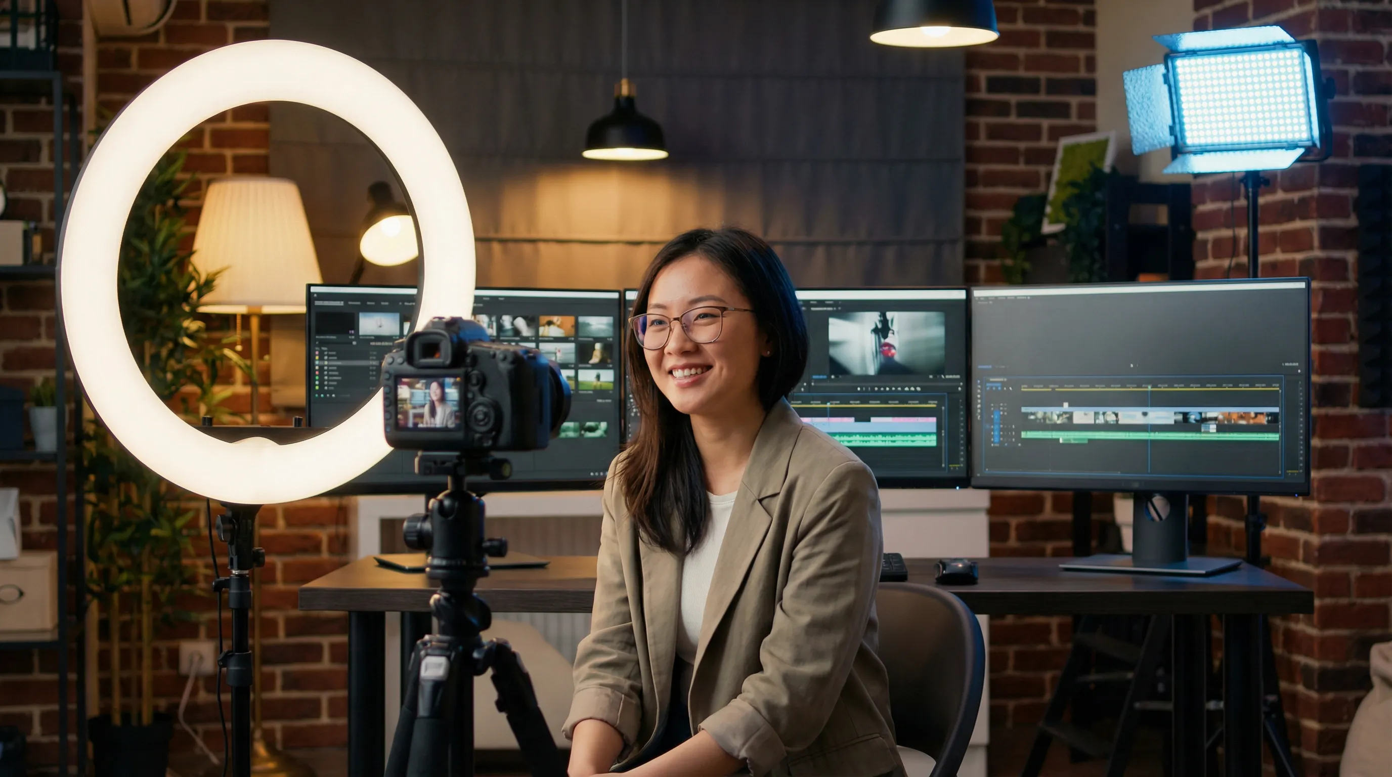 黄色仓库 达人访谈 - 专业创作者在工作室分享剪辑经验