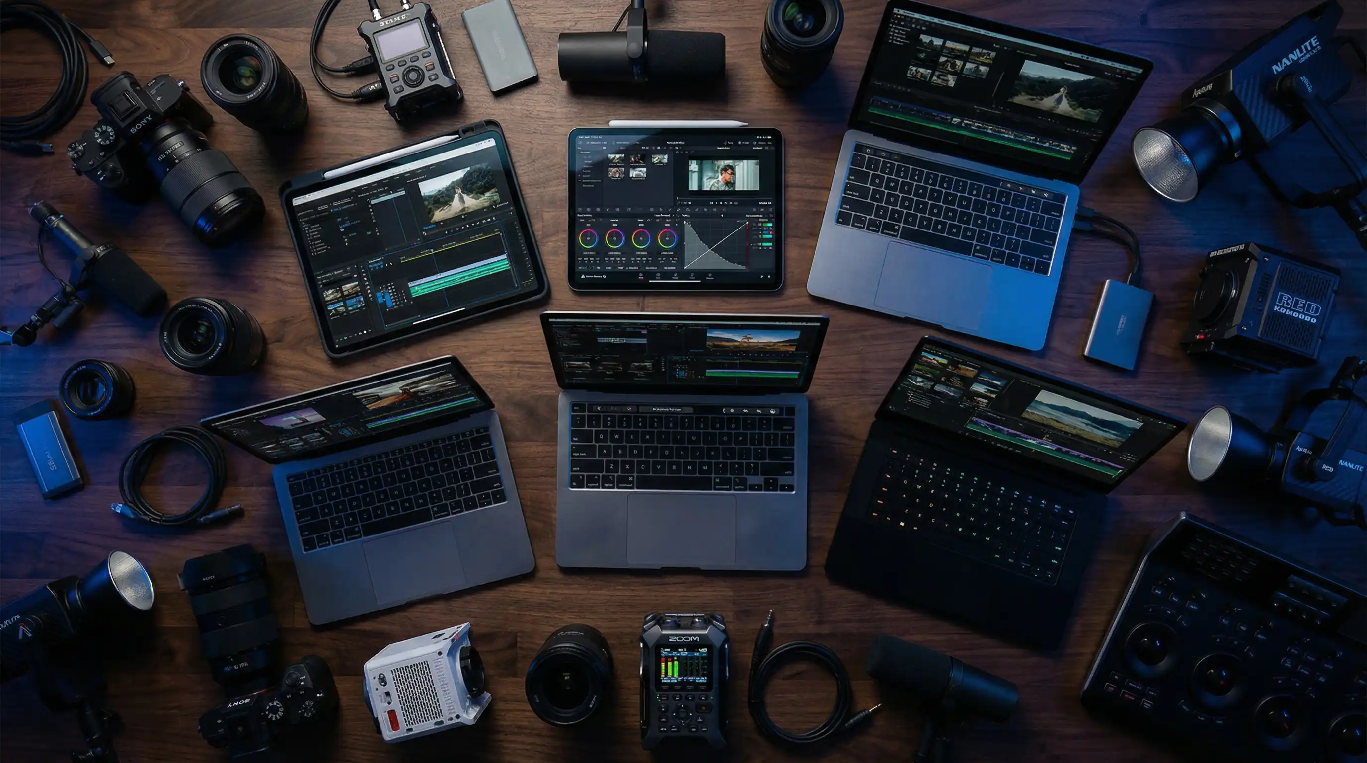 黄色仓库 工具测评 - 多款剪辑软件和设备横向对比